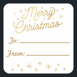 MERRY CHRISTMAS / Weihnachtsmarken Quadratischer Aufkleber<br><div class="desc">Ein individuell gestalteter Weihnachtsaufkleber, den Sie für die Urlaubssaison individuell gestalten können! Inspiriert von den Weihnachtsliedern der Weihnachtszeit, die Texte "We want you a Frory Christmas" ist eine großartige Möglichkeit, Holiday Cheer zu einem besonderen Liebsten oder Bekannten ausdrücken. Sie können sogar die Farbe des Hintergrunds ändern, um Ihr Packpapier /...</div>
