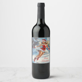 Merry Christmas Weinetikett