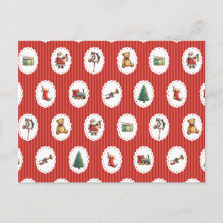 Merry Christmas whimsical winter holiday Santa Cla Postkarte