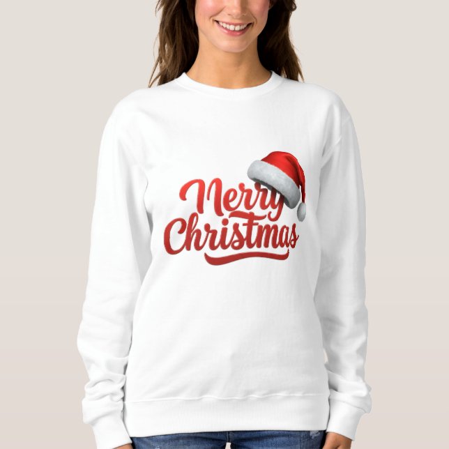 Merry Christmas White sweatshirt gift (Devant)