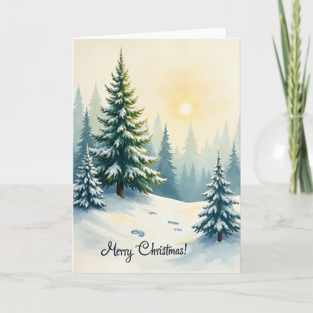 Merry Christmas Winter Wonderland Card Karte (Vorderseite)