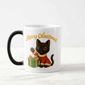 Merry Christmas with Emi the Black Cat Verwandlungstasse