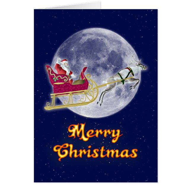 merry Christmas with Santa in his sleigh (Vorne)