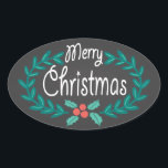 MERRY CHRISTMAS WREATH CHALKBOARD STICKERS<br><div class="desc">MERRY CHRISTMAS: Helle und fröhliche Kalkbrett im ovalen Stil Weihnachtsaufkleber mit lässigen handgezeichnet Typografie und farbenfrohen Heilige und Lorbeerblumenkranz. Das familienfreundliche Design eignet sich hervorragend für Kinder, Lehrer und Erwachsene mit jugendlichem Herzschlag. Kann auch als dekorative Umschlag Aufkleber oder einzigartige Geschenketiketten verwendet werden. Zeitgenössische, klassische, moderne und stilvolle Art und...</div>