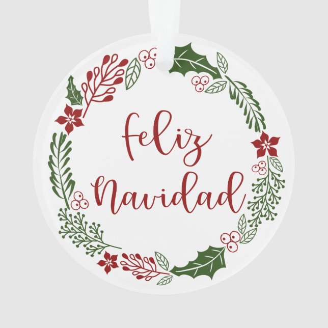 Merry Christmas Wreath espagnol, Feliz Navidad (dos)