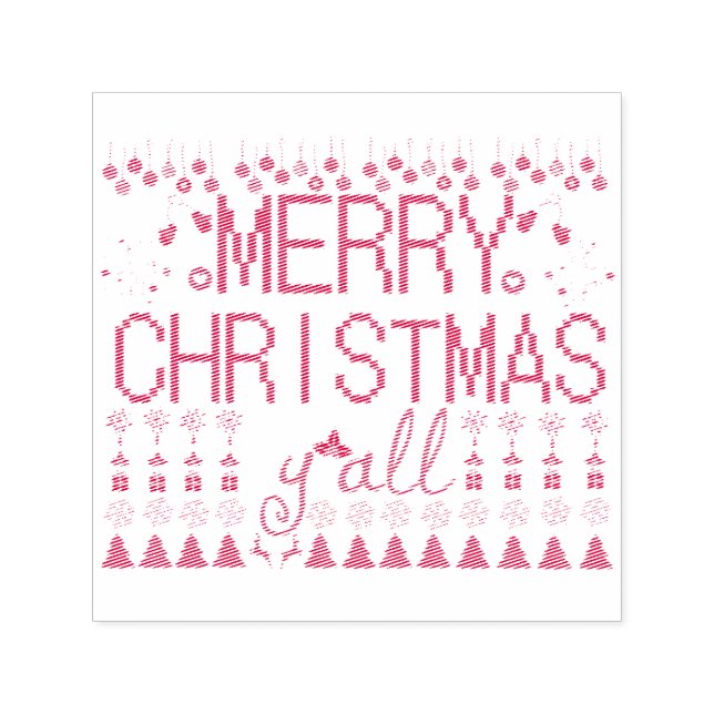 Merry Christmas Y'all Ugly Sweater Permastempel (Design)