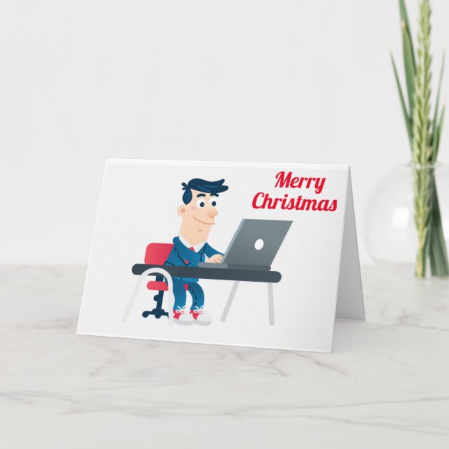 MERRY CHRISTMAS ZU EINER MITARBEITERKARTE UND FREU KARTE (Vorderseite)