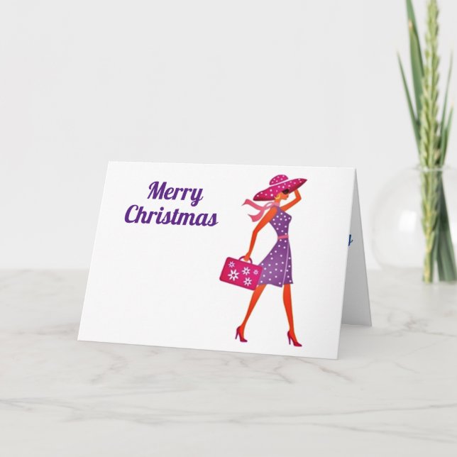 MERRY CHRISTMAS ***ZU EINER SONDERLADY** FEIERTAGSKARTE (Vorderseite)