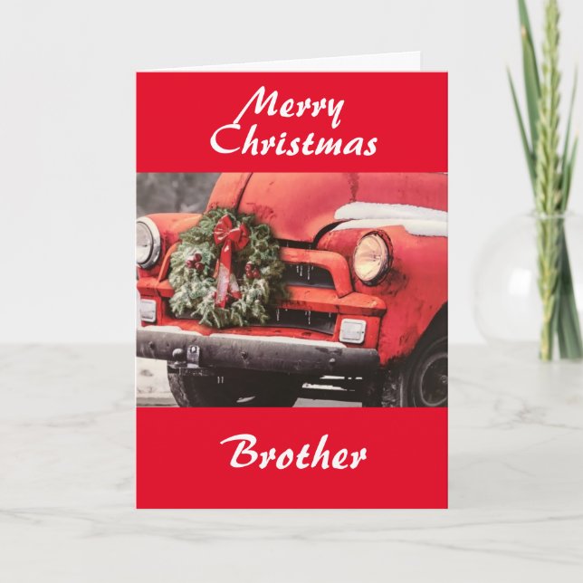MERRY CHRISTMAS ZU meinem **BRUDER** Karte (Vorderseite)