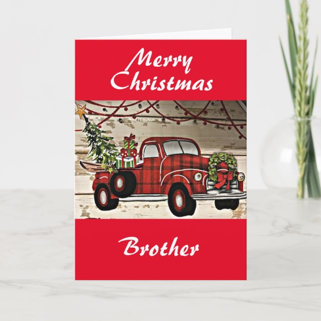 MERRY CHRISTMAS ZU meinem **BRUDER** Karte (Vorderseite)