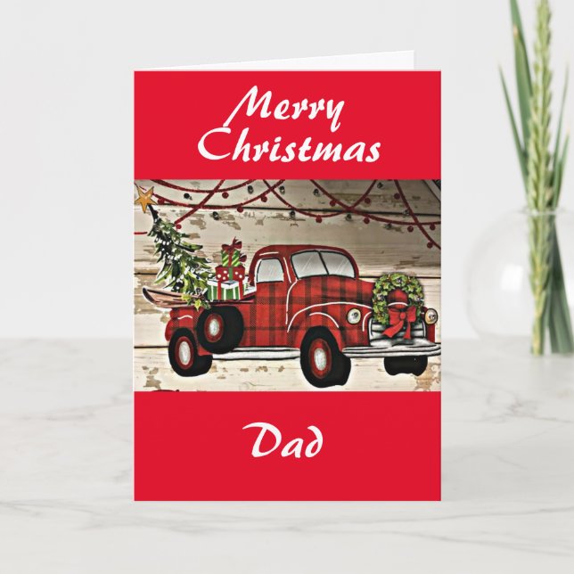MERRY CHRISTMAS ZU meinem **VATER** Karte (Vorderseite)