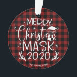 Merry ChristMask 2020 Niedlich Funny Covid Ornament<br><div class="desc">Merry ChristMask 2020 Niedlicher Covid Ornament</div>