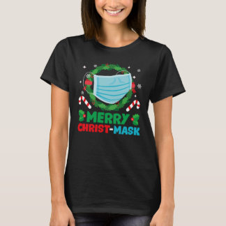 Merry Christmask Funny Christmas Pajama für Famili T-Shirt