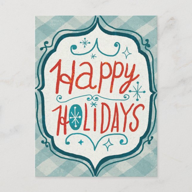 Merry Christmastime Holidays Feiertagspostkarte (Vorderseite)