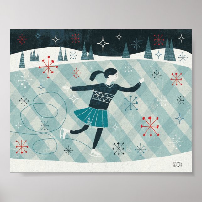 Merry Christmastime Skater Poster (Vorne)