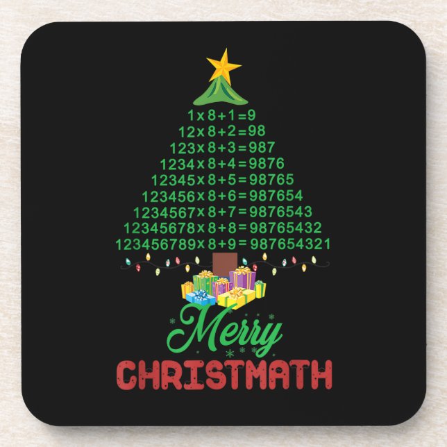 Merry Christmath Funny Mah Weihnachtsbaum Xmas Gi Getränkeuntersetzer (Vorderseite)