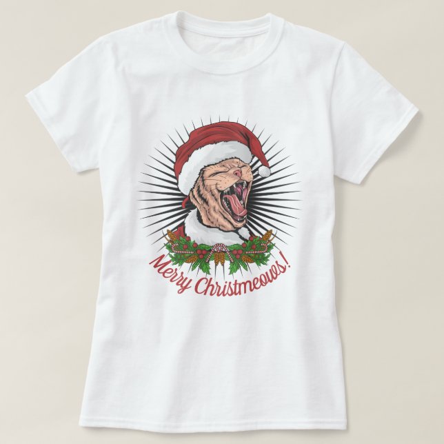 Merry Christmeows T-Shirt (Design vorne)