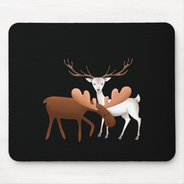 Merry Christmoose Happy New Deer T Shirt  Mousepad (Vorne)