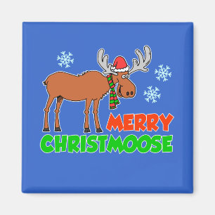 Merry Christmoose Niedlich Cartoon Moose Magnet