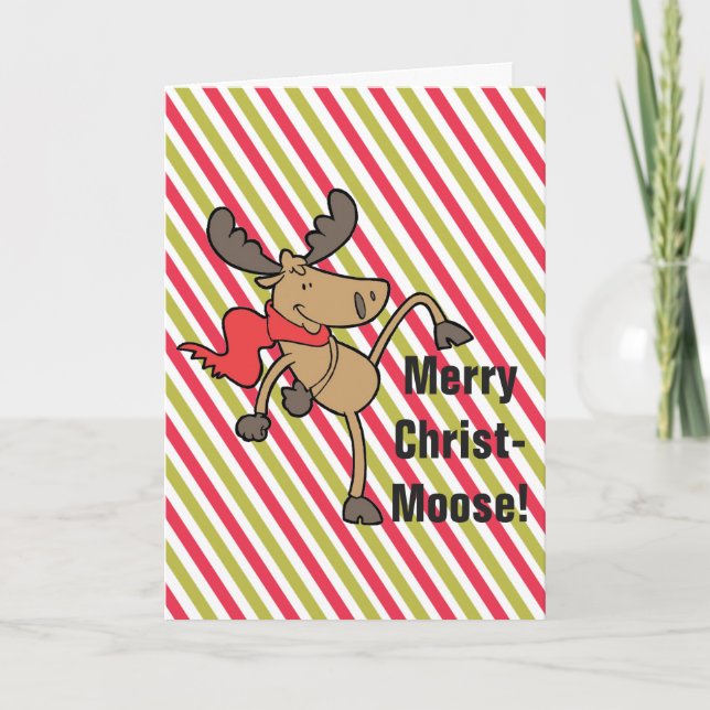 Merry Christmoose Niedlich Elche Weihnachten (Vorderseite)