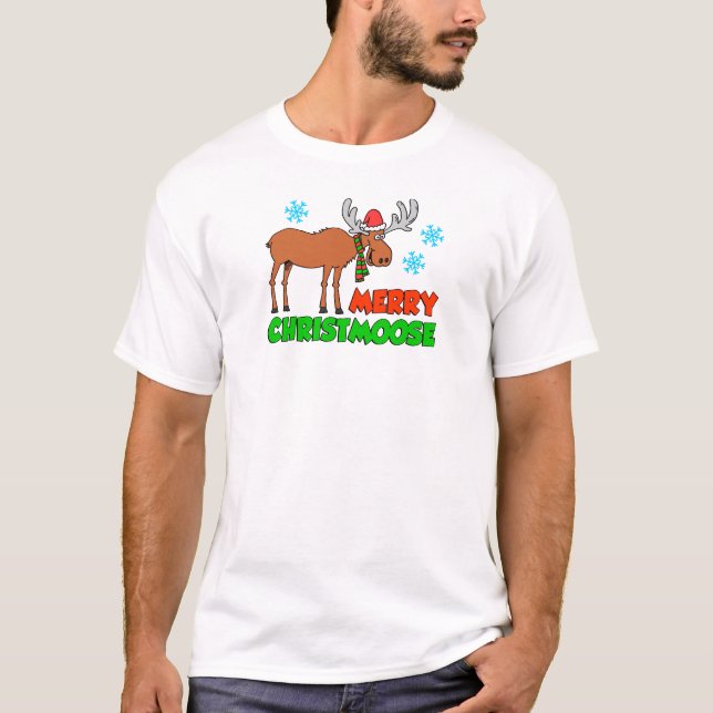 Merry Christmoose Niedlich Holiday Pub T-Shirt (Vorderseite)