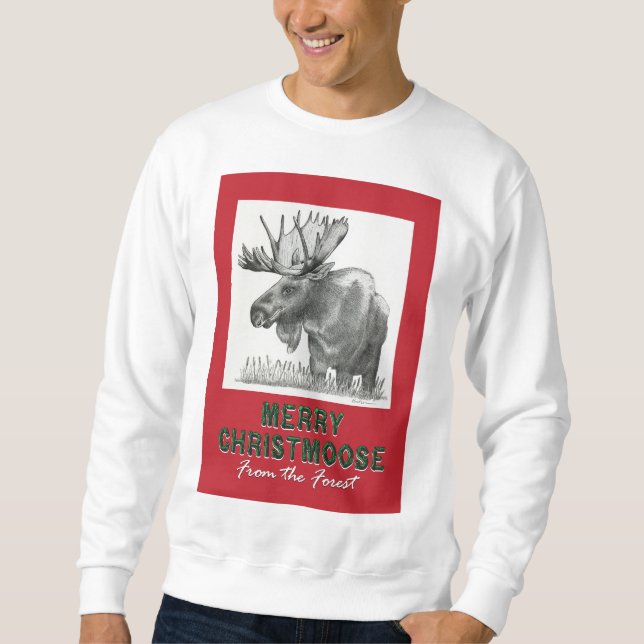 Merry Christmoose Sweatshirt (Vorderseite)