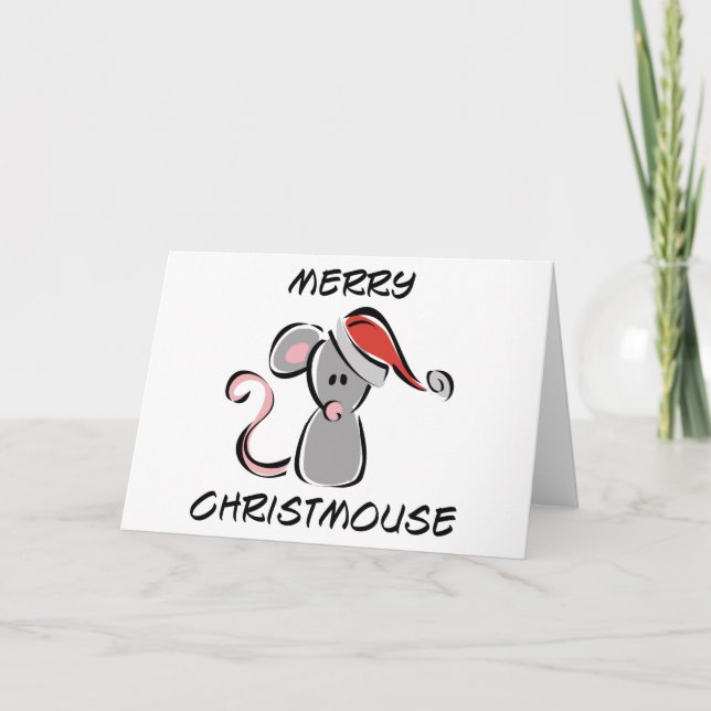 Merry Christmouse Feiertagskarte (Vorderseite)