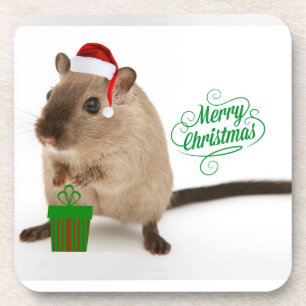 Merry Christmouse Getränkeuntersetzer