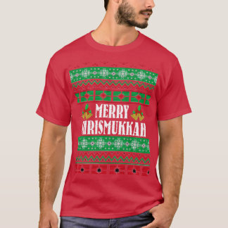 Merry Christmukkah Ugly Weihnachtsmuster T-Shirt