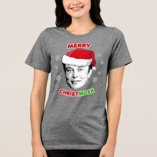 Merry Christmusk Keramik Ornament Tri-Blend Shirt