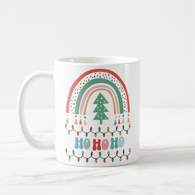 Merry chritmas hospho Regenbogenkaffee Tasse (Links)