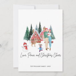 MERRY CHRITSMAS FESTIVE MODERN NIEDLICH CARD EINLADUNG