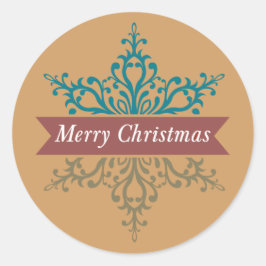 Merry Chritsmas Snowflake Holiday Stickers