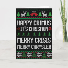Merry Chrysler - Happy Crimus, Merry Crisis Xmas Karte