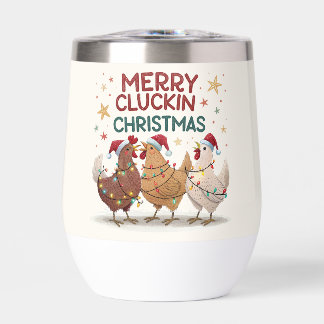 Merry Cluckin Christmas Chickens Personalized