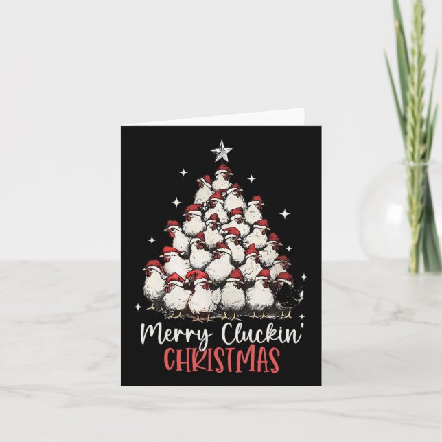 Merry Cluckin Weihnachten Weihnachten Weihnachten  Karte (Vorderseite)