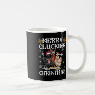 Merry Clucking Weihnachts Funny Chicken Weihnachts Kaffeetasse