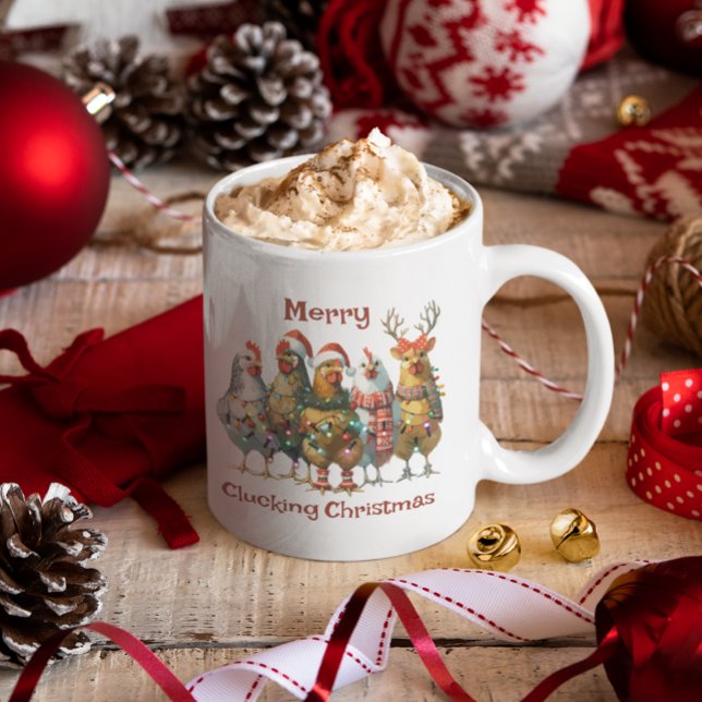 Merry Clucking Weihnachtsgebäck Kaffeetasse (Von Creator hochgeladen)