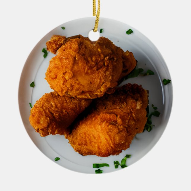 Merry Cluckin's Weihnachten Keramik Ornament (Vorne)