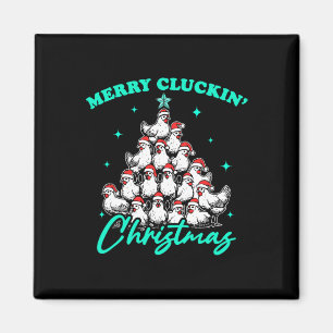 Merry Cluckin's Weihnachten Magnet