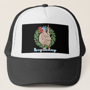 Merry Cluckmas Funny Christmas Hen Truckerkappe