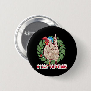 Merry Cluckmas - Weihnachtsgebäck Button
