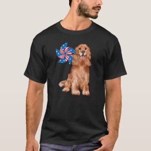 Merry Cocker Spanisch USA Flaggen Patriotic Rescue T-Shirt