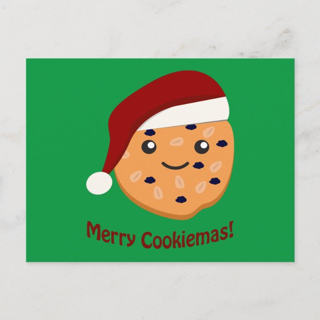 Merry Cookiemas Weihnachtskeks Feiertagspostkarte (Vorderseite)