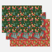 Merry Corgmess - Weihnachten Corgi Muster 3 Farben