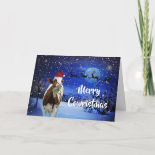 Merry Cowristmas Weihnachten Urlaub Karte