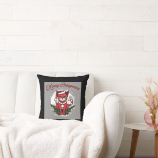 Merry Creepmas Cat Throw Kissen