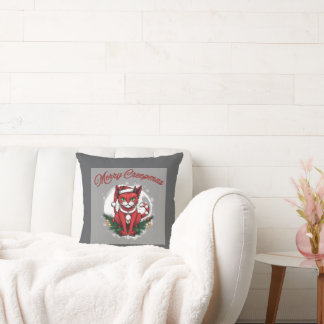 Merry Creepmas Cat Throw Kissen
