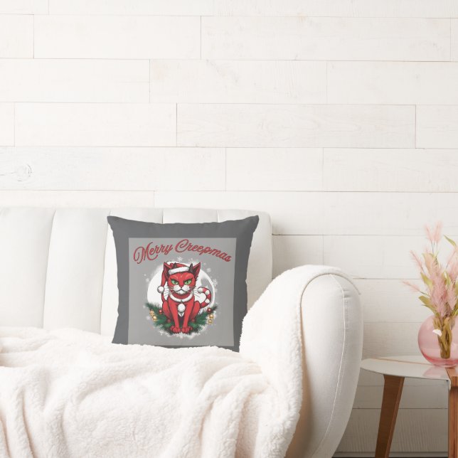 Merry Creepmas Cat Throw Kissen (Liege)