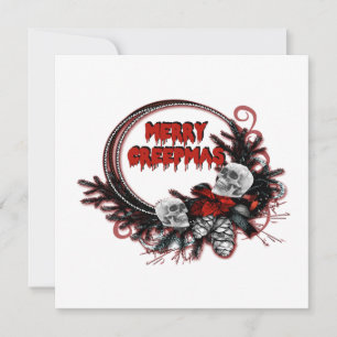 Merry Creepmas Horror Weihnachtsgeschenkkarte Karte